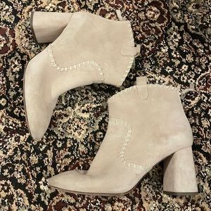 Alice and Olivia suede heeled booties